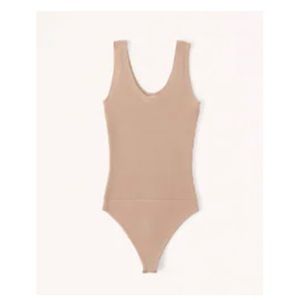 Women's Ottoman Scoopneck Bodysuit sweater BROWN S